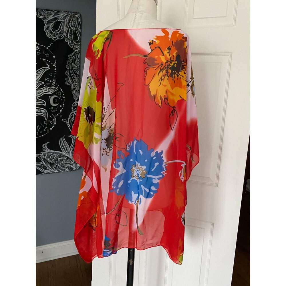 NWT Gorgeous sheer kimono floral coverup OSFM